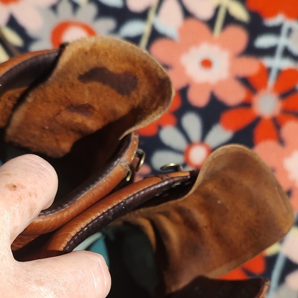 Justin Boots Ladies Tan Leather Lace-Up Boots - Picture 10 of 10